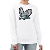 Philadelphia Eagles G-III 4Her by Carl Banks Women's Leopard Heart Pullover Sweatshirt White - NFL