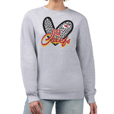 Kansas City Chiefs G-III 4Her by Carl Banks Women's Leopard Heart Pullover Sweatshirt Heather Gray - NFL