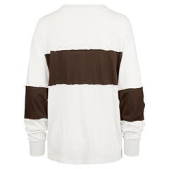 Cleveland Browns '47 Women's Clubhouse Pride Taylor Long Sleeve T-Shirt Cream - 47 brand