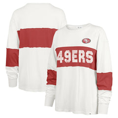 San Francisco 49ers '47 Women's Clubhouse Pride Taylor Long Sleeve T-Shirt Cream - 47 brand