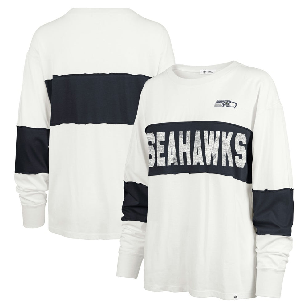 Seattle Seahawks '47 Women's Clubhouse Pride Taylor Long Sleeve T-Shirt Cream - 47 brand
