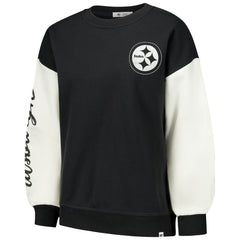 Pittsburgh Steelers '47 Women's Double Header Rise Andie Pullover Sweatshirt Black - 47 brand