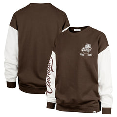 Cleveland Browns '47 Women's Double Header Rise Andie Pullover Sweatshirt Brown - 47 brand