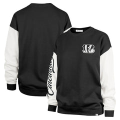 Cincinnati Bengals '47 Women's Double Header Rise Andie Pullover Sweatshirt Black - 47 brand