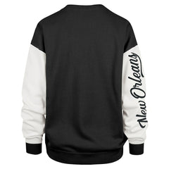 New Orleans Saints '47 Women's Double Header Rise Andie Pullover Sweatshirt Black - 47 brand