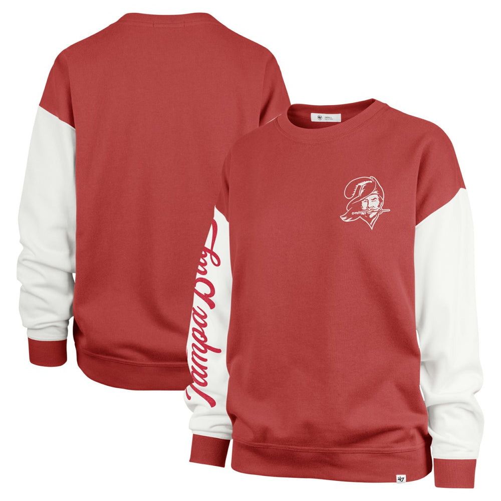 Tampa Bay Buccaneers '47 Women's Double Header Rise Andie Pullover Sweatshirt Red - 47 brand