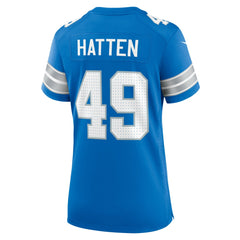 Hogan Hatten Detroit Lions Women's Game Jersey Blue - Nike