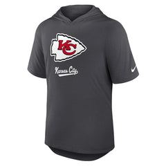 Kansas City Chiefs Tri-Blend Performance Hoodie T-Shirt Anthracite - Nike