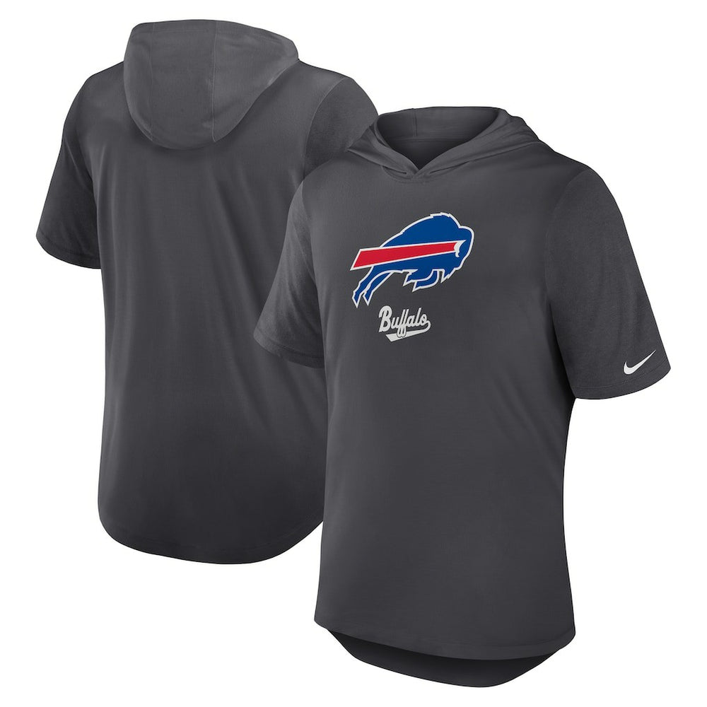 Buffalo Bills Tri-Blend Performance Hoodie T-Shirt Anthracite - Nike