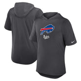 Buffalo Bills Tri-Blend Performance Hoodie T-Shirt Anthracite - Nike