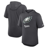 Philadelphia Eagles Tri-Blend Performance Hoodie T-Shirt Anthracite - Nike
