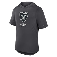 Las Vegas Raiders Tri-Blend Performance Hoodie T-Shirt Anthracite - Nike