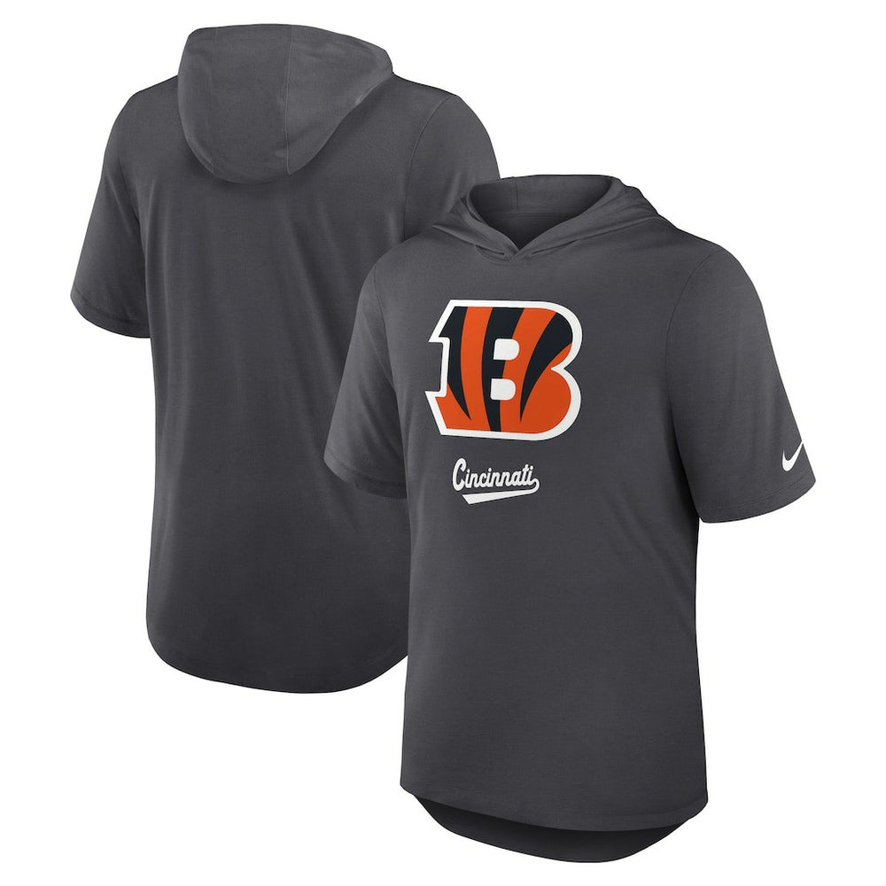 Cincinnati Bengals Tri-Blend Performance Hoodie T-Shirt Anthracite - Nike