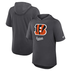 Cincinnati Bengals Tri-Blend Performance Hoodie T-Shirt Anthracite - Nike
