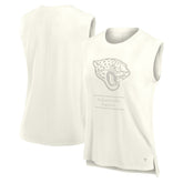 Jacksonville Jaguars Women's Studio Embrace Tank Top Cream - Fanatics