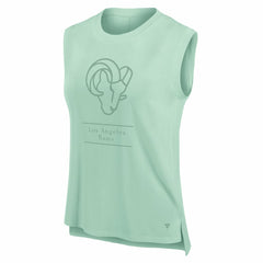 Los Angeles Rams Women's Studio Embrace Tank Top Mint - Fanatics