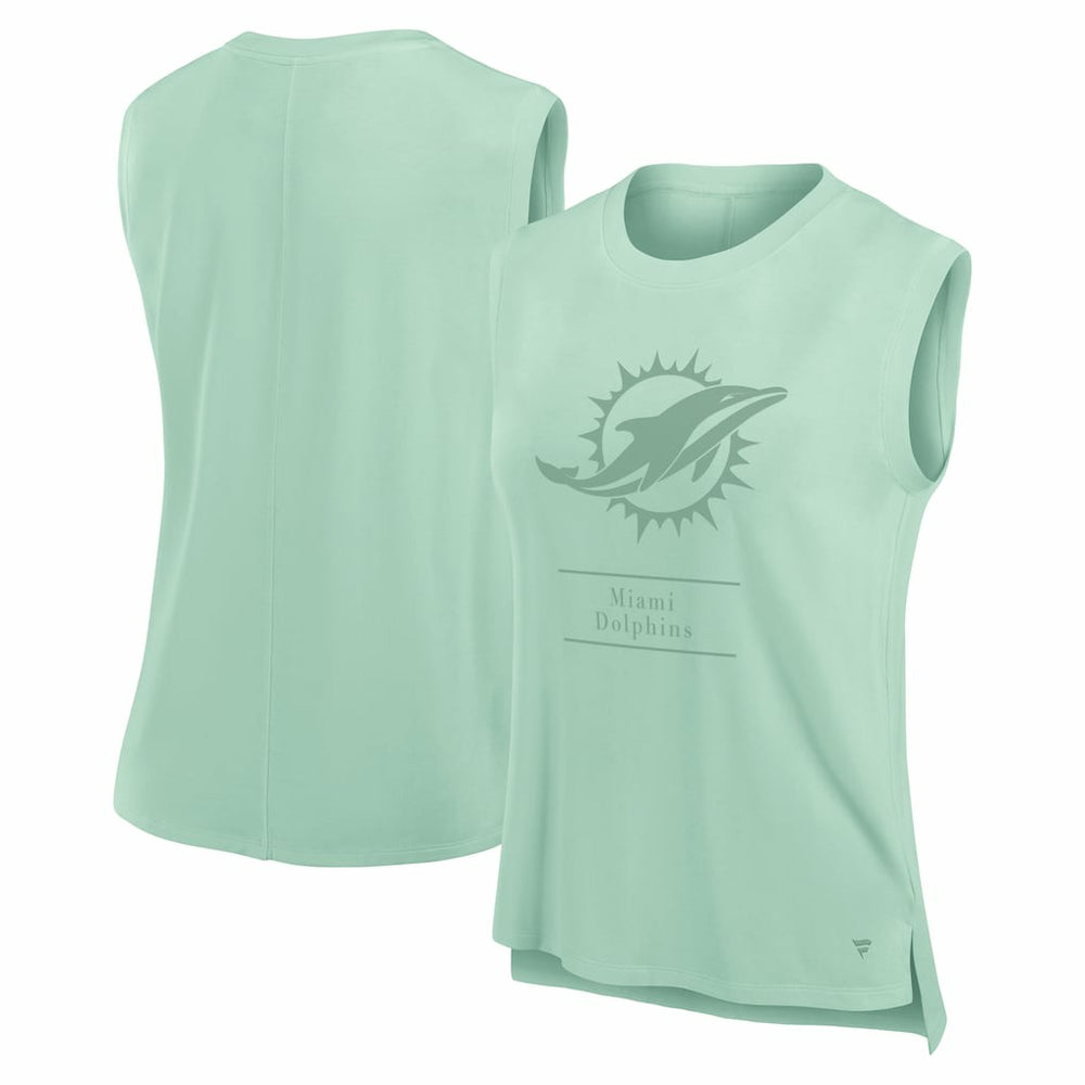 Miami Dolphins Women's Studio Embrace Tank Top Mint - Fanatics