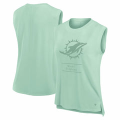Miami Dolphins Women's Studio Embrace Tank Top Mint - Fanatics