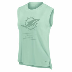 Miami Dolphins Women's Studio Embrace Tank Top Mint - Fanatics