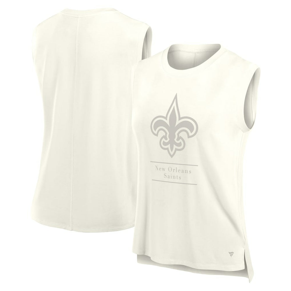 New Orleans Saints Women's Studio Embrace Tank Top Cream - Fanatics