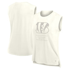 Cincinnati Bengals Women's Studio Embrace Tank Top Cream - Fanatics