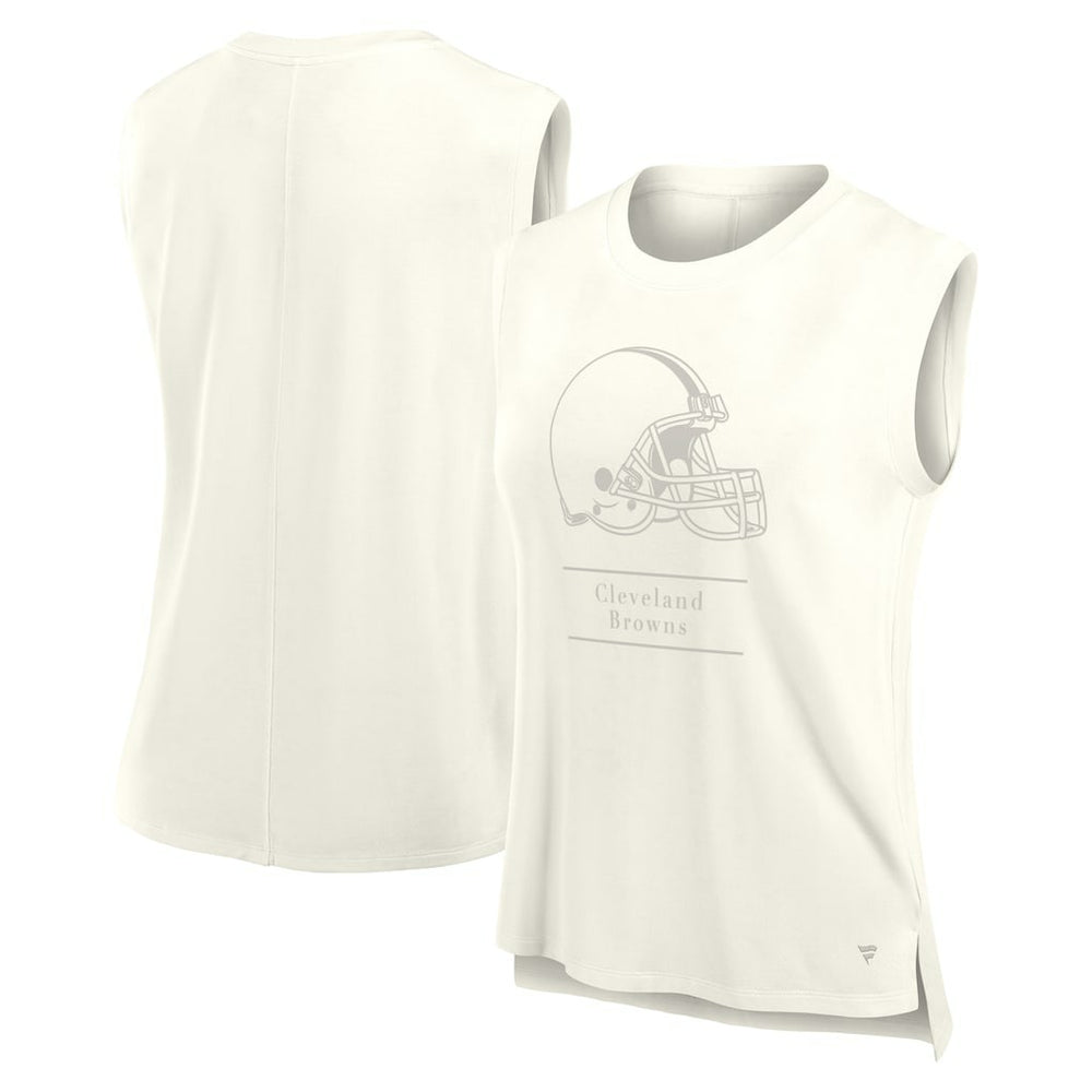 Cleveland Browns Women's Studio Embrace Tank Top Cream - Fanatics