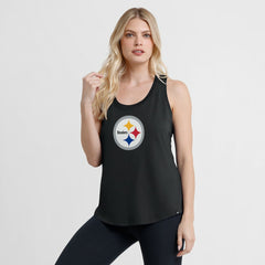 Pittsburgh Steelers Women's Iron Fan Tank Top Black - Fanatics