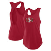 San Francisco 49ers Women's Iron Fan Tank Top Scarlet - Fanatics