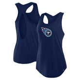 Tennessee Titans Women's Iron Fan Tank Top Navy - Fanatics