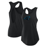 Carolina Panthers Women's Iron Fan Tank Top Black - Fanatics