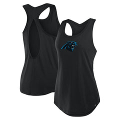 Carolina Panthers Women's Iron Fan Tank Top Black - Fanatics