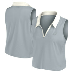 Philadelphia Eagles Women's Studio Wellness V-Neck Tank Top Gray - Fanatics