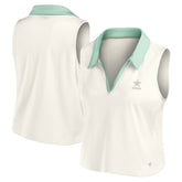 Dallas Cowboys Women's Studio Wellness V-Neck Tank Top Cream - Fanatics