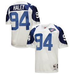 Charles Haley Dallas Cowboys 1994 Authentic Throwback Retired Player Jersey White - Mitchell & Ness