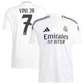 Adidas Vini Jr. Real Madrid 2024/25 Home Replica Player Jerseys - White