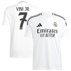 Adidas Vini Jr. Real Madrid 2024/25 Home Replica Player Jerseys - White