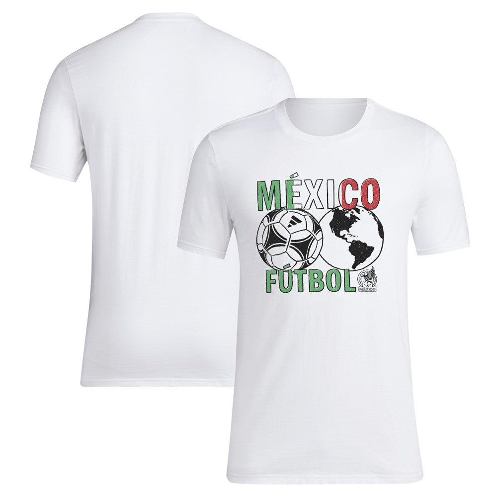 Adidas Mexico National Team Around The World T-Shirts - White