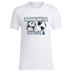 Adidas Argentina National Team Around The World T-Shirts - White