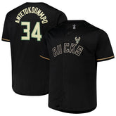 NBA - Giannis Antetokounmpo Milwaukee Bucks Profile Big & Tall Name & Number Button-Up Jersey - Black
