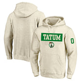 NBA - Jayson Tatum Boston Celtics Profile Big & Tall Player Double Face Tri-Blend Pullover Hoodie - Cream