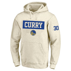 NBA - Stephen Curry Golden State Warriors Profile Big & Tall Player Double Face Tri-Blend Pullover Hoodie - Cream