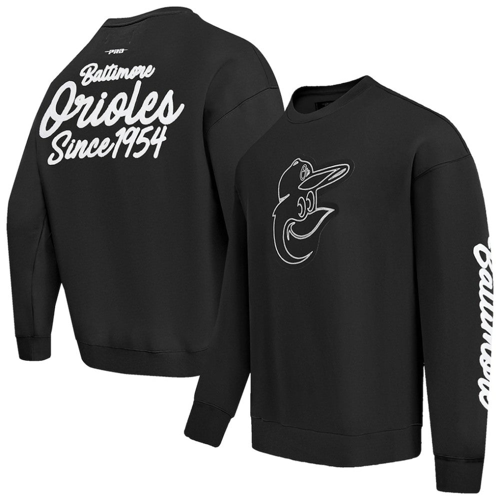 Baltimore Orioles Pro Standard Paint The City Dropped Shoulder Pullover Sweatshirt Lifestyle