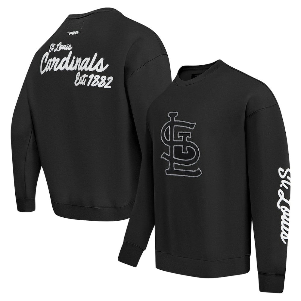 St. Louis Cardinals Pro Standard Paint The City Dropped Shoulder Pullover Sweatshirt On Sale