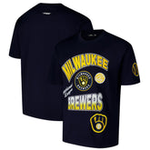 Milwaukee Brewers Pro Standard Turn It Up Dropped Shoulder T-Shirt Online