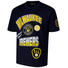 Milwaukee Brewers Pro Standard Turn It Up Dropped Shoulder T-Shirt Online