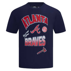Atlanta Braves Pro Standard Turn It Up Dropped Shoulder T-Shirt On Sale
