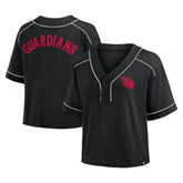 Cleveland Guardians Fanatics Women's Oversized Champ Game Cropped V-Neck T-Shirt discount