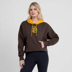 San Diego Padres Fanatics Women's Oversized Legacy Favorite Spectator Pullover Hoodie Lifestyle