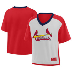 St. Louis Cardinals Fanatics Oversized Race To Win V-Neck T-Shirt On Sale