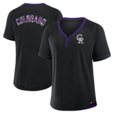 Colorado Rockies Fanatics Women's League Diva Star Raglan V-Neck T-Shirt Lifestyle